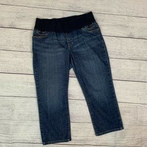 Gap Maternity Jean Capris 12 Banded Belly Dark